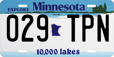 MN license plate 029TPN