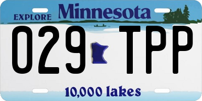 MN license plate 029TPP