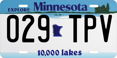 MN license plate 029TPV