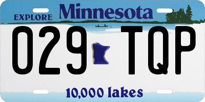 MN license plate 029TQP