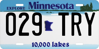 MN license plate 029TRY
