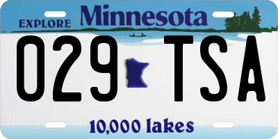MN license plate 029TSA