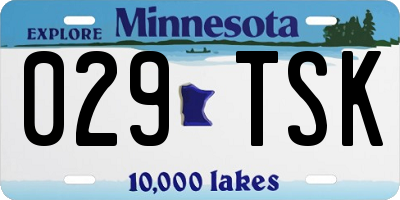 MN license plate 029TSK