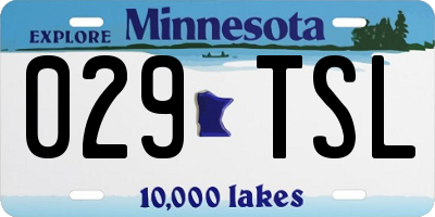 MN license plate 029TSL