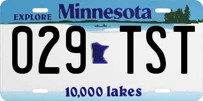 MN license plate 029TST
