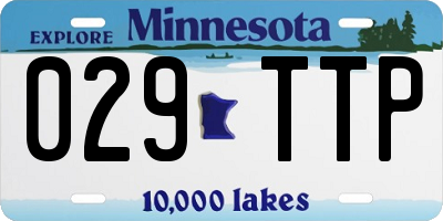 MN license plate 029TTP