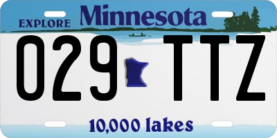 MN license plate 029TTZ