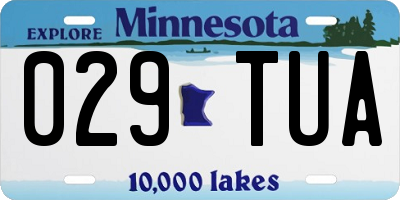 MN license plate 029TUA