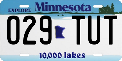 MN license plate 029TUT
