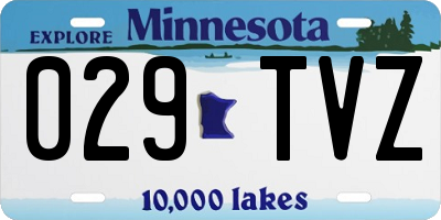 MN license plate 029TVZ