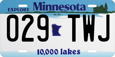 MN license plate 029TWJ