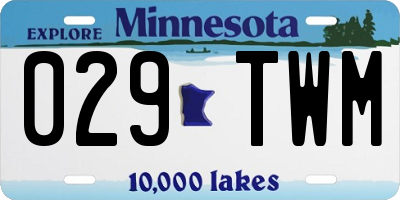 MN license plate 029TWM