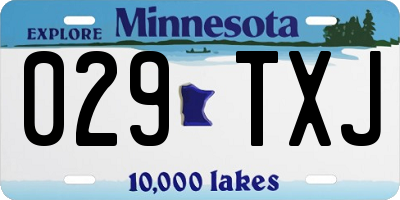 MN license plate 029TXJ