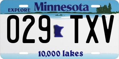 MN license plate 029TXV