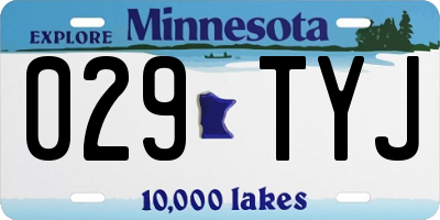 MN license plate 029TYJ