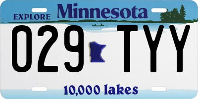MN license plate 029TYY