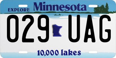 MN license plate 029UAG