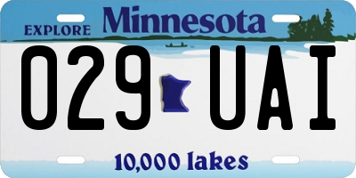 MN license plate 029UAI