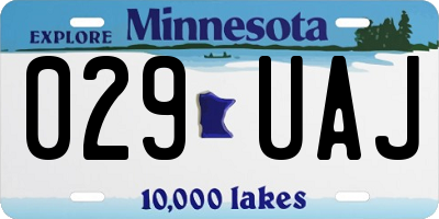 MN license plate 029UAJ