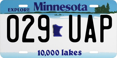 MN license plate 029UAP
