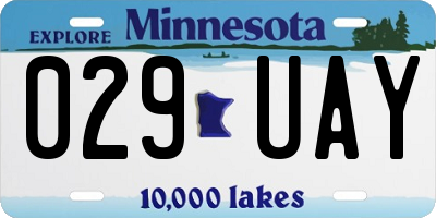 MN license plate 029UAY