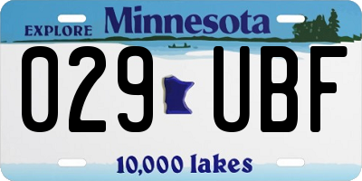 MN license plate 029UBF