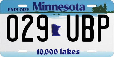 MN license plate 029UBP