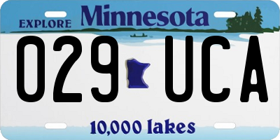 MN license plate 029UCA