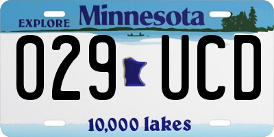 MN license plate 029UCD