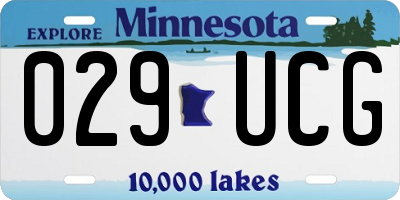 MN license plate 029UCG