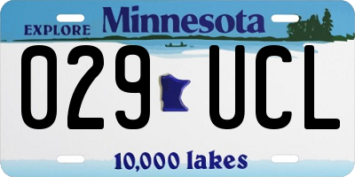 MN license plate 029UCL