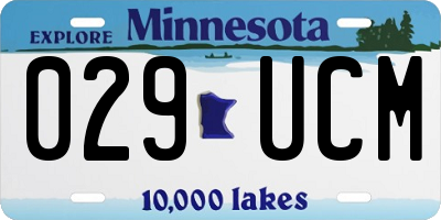 MN license plate 029UCM