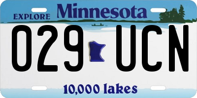 MN license plate 029UCN