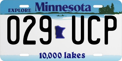 MN license plate 029UCP