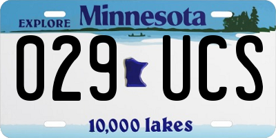 MN license plate 029UCS