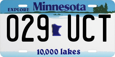 MN license plate 029UCT