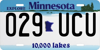 MN license plate 029UCU