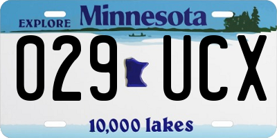 MN license plate 029UCX