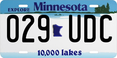 MN license plate 029UDC