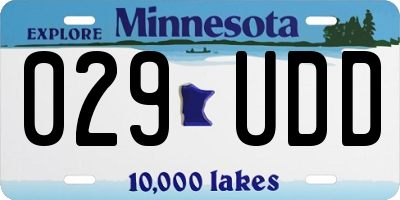 MN license plate 029UDD
