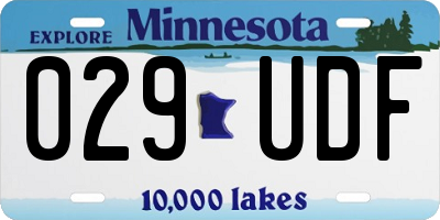 MN license plate 029UDF