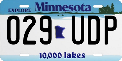 MN license plate 029UDP
