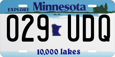 MN license plate 029UDQ