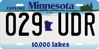 MN license plate 029UDR