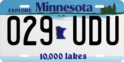 MN license plate 029UDU