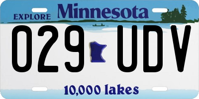 MN license plate 029UDV