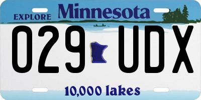 MN license plate 029UDX