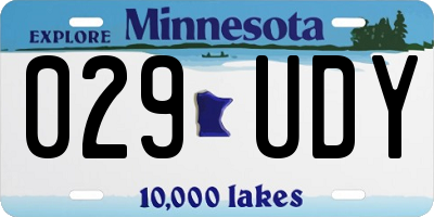 MN license plate 029UDY