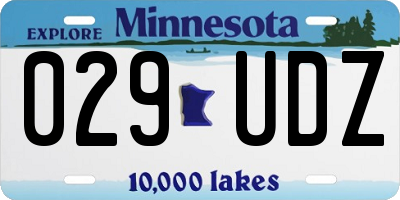 MN license plate 029UDZ