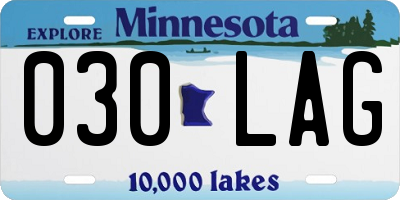 MN license plate 030LAG